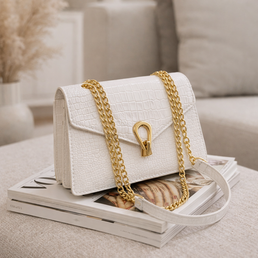 Bolsa Croco Luxe Chain