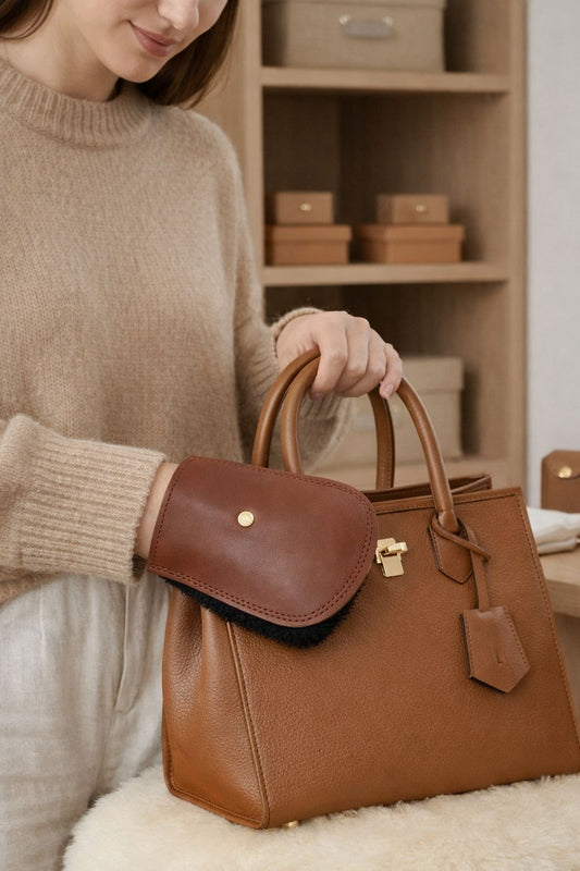 Guante limpiador para bolsos