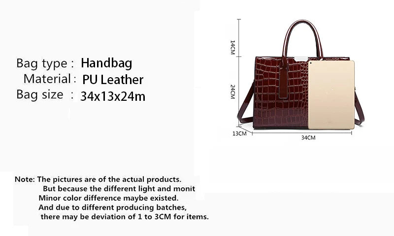 BOLSA Croco Structured Tote