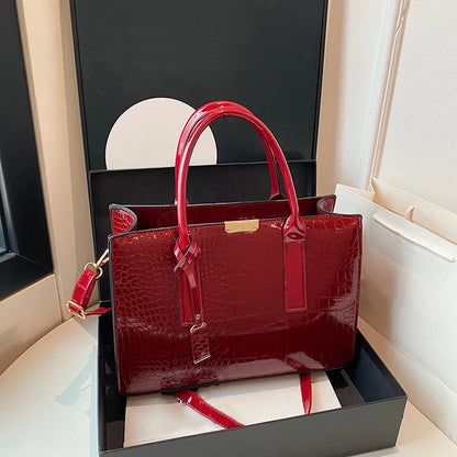 BOLSA Croco Structured Tote