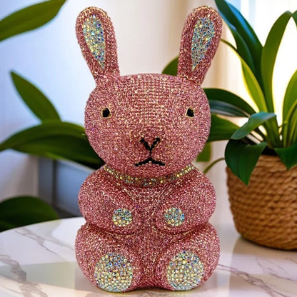 Bolsa Clutch Conejo de Cristales | Bolsa de Fiesta y Noche