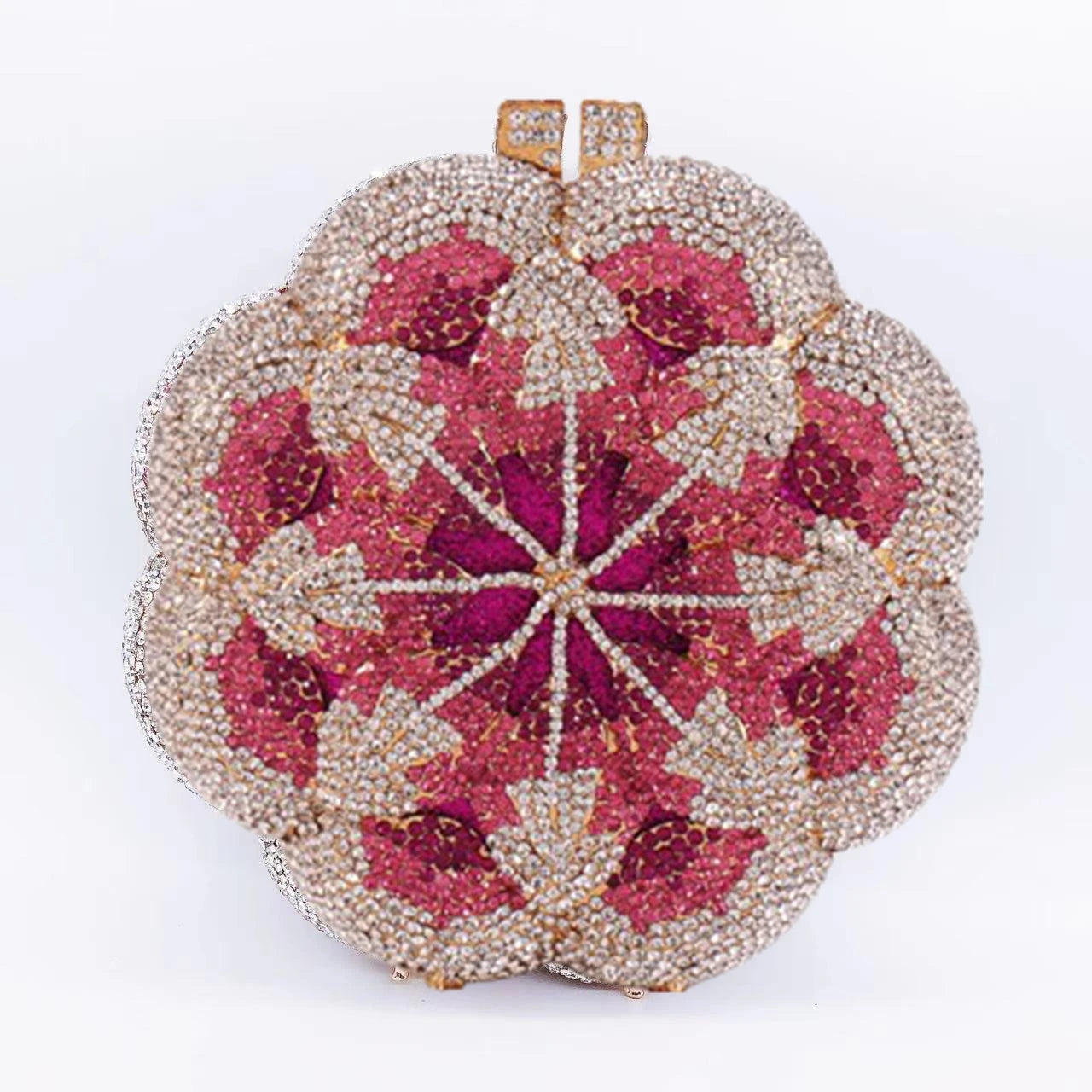 Bolsa Clutch Flor de Cristales | Bolsa de Fiesta Elegante