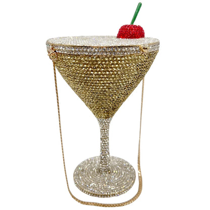 Bolsa Clutch Martini de Cristales | Bolsa de Fiesta y Noche