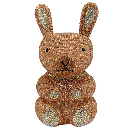 Bolsa Clutch Conejo de Cristales | Bolsa de Fiesta y Noche