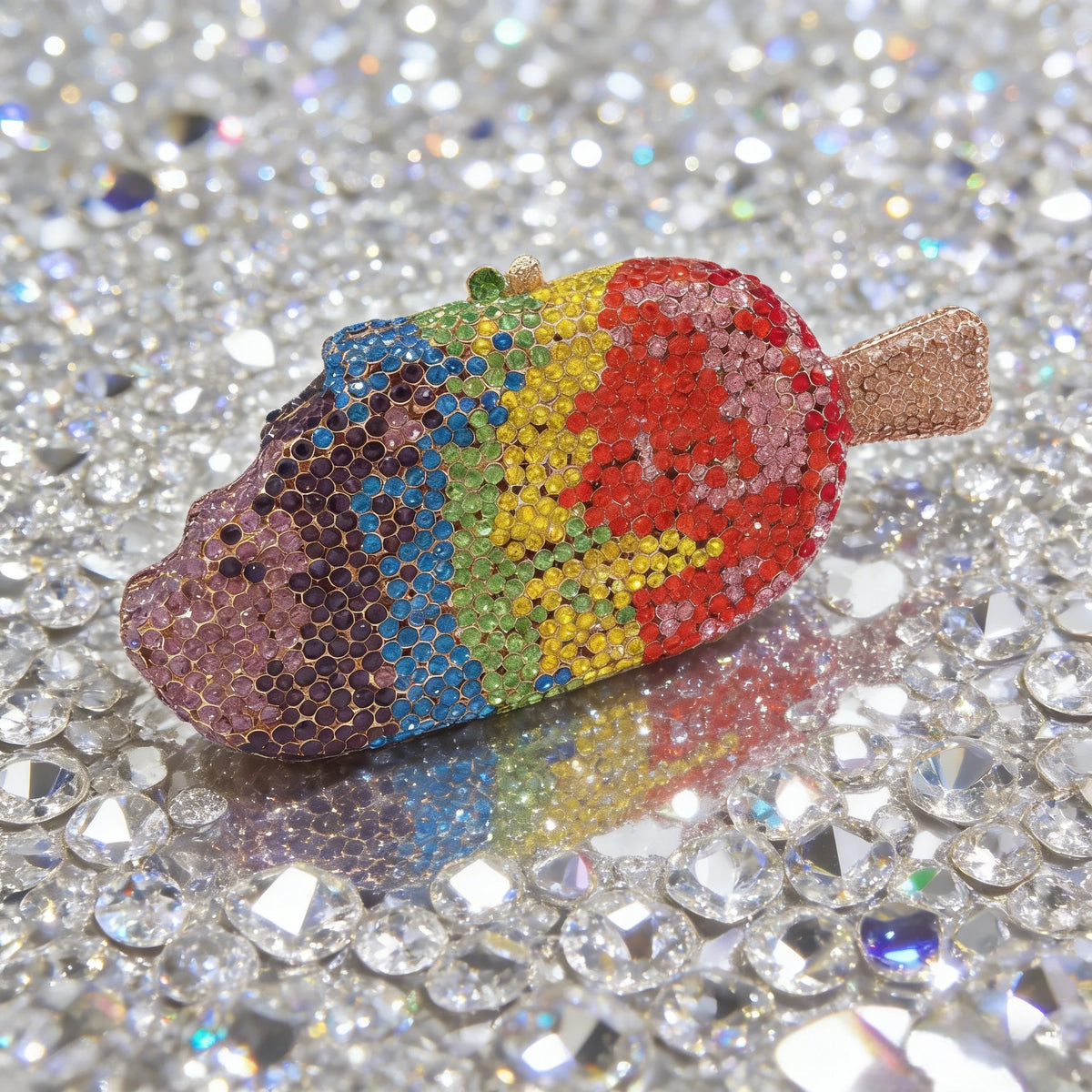 Bolsa Clutch Paleta de Cristales | Bolsa de Fiesta Multicolor