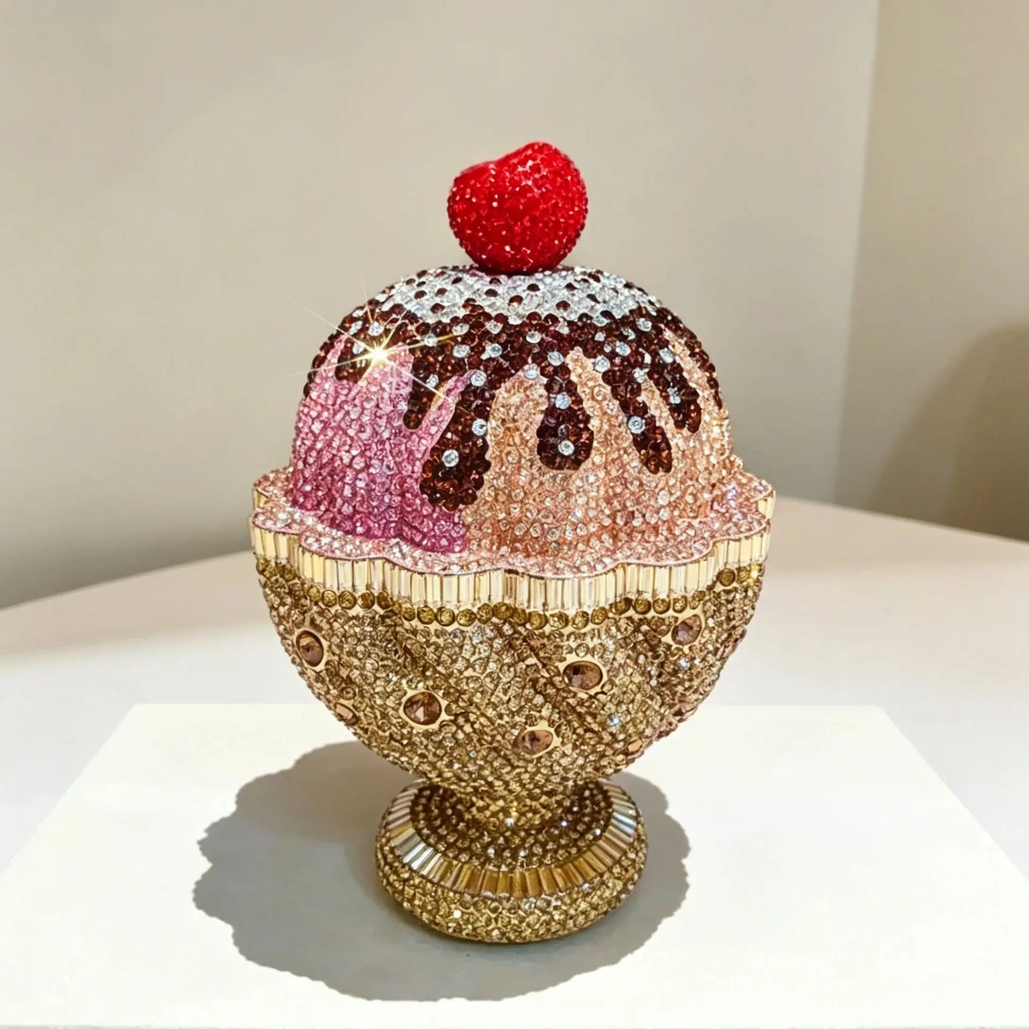 Bolsa Clutch Helado de Cristales | Bolsa de Fiesta y Noche