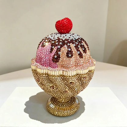 Bolsa Clutch Helado de Cristales | Bolsa de Fiesta y Noche