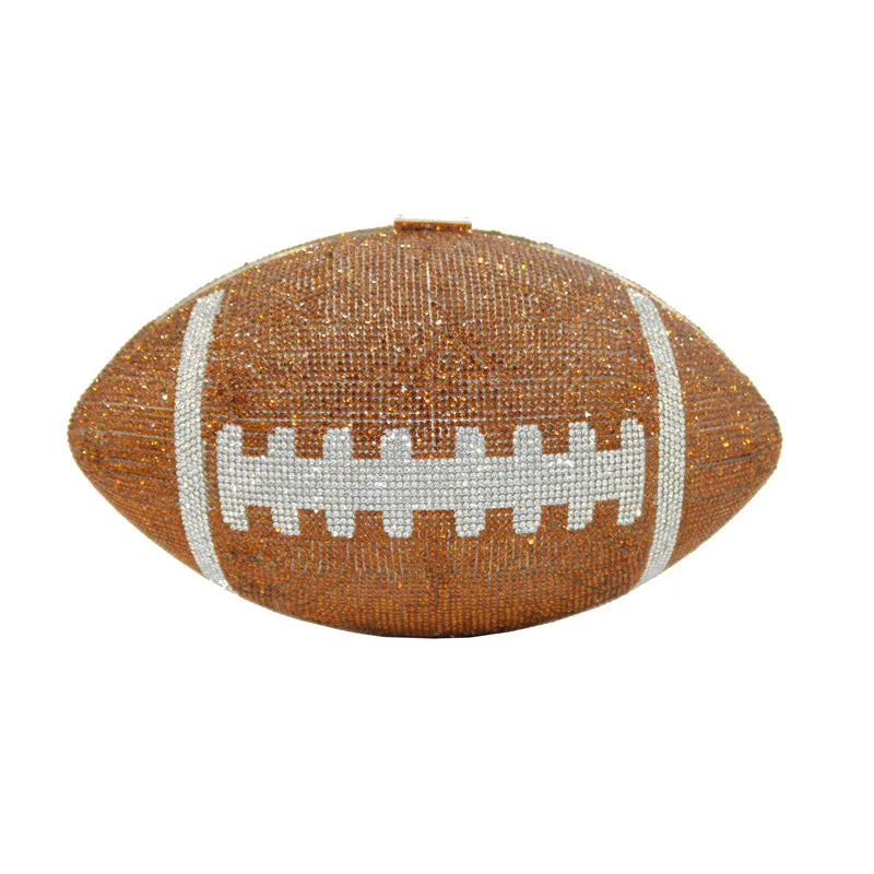 Bolsa Clutch Balón de Cristales | Bolsa de Fiesta Elegante