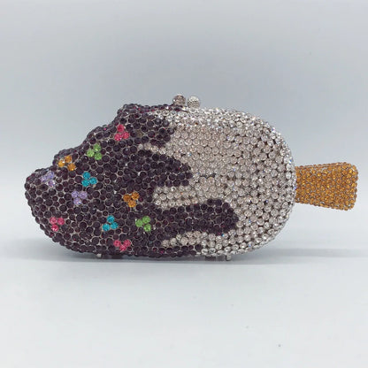 Bolsa Clutch Paleta de Cristales | Bolsa de Fiesta Multicolor