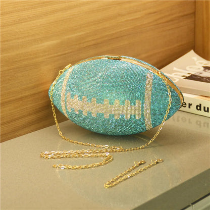 Bolsa Clutch Balón de Cristales | Bolsa de Fiesta Elegante