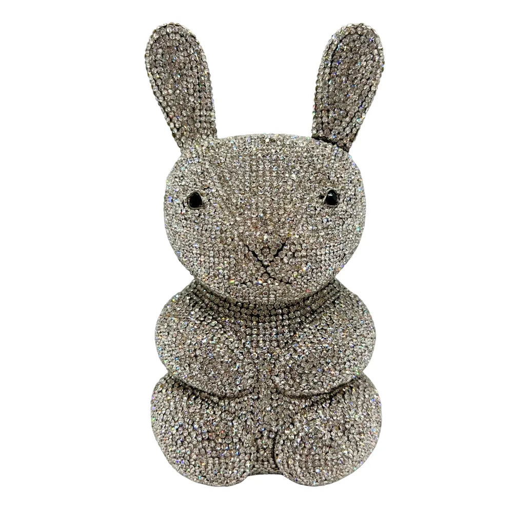 Bolsa Clutch Conejo de Cristales | Bolsa de Fiesta y Noche