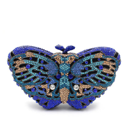 Bolsa Clutch Mariposa de Cristales | Bolsa de Fiesta Elegante
