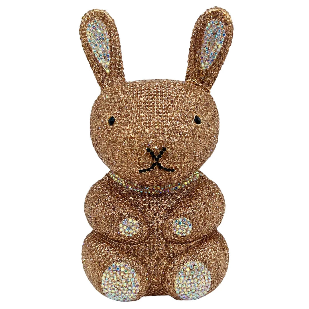 Bolsa Clutch Conejo de Cristales | Bolsa de Fiesta y Noche