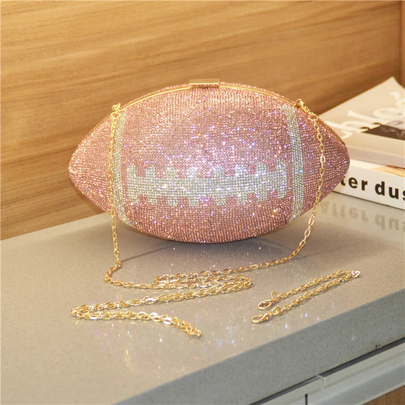 Bolsa Clutch Balón de Cristales | Bolsa de Fiesta Elegante