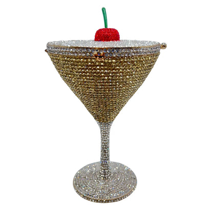 Bolsa Clutch Martini de Cristales | Bolsa de Fiesta y Noche