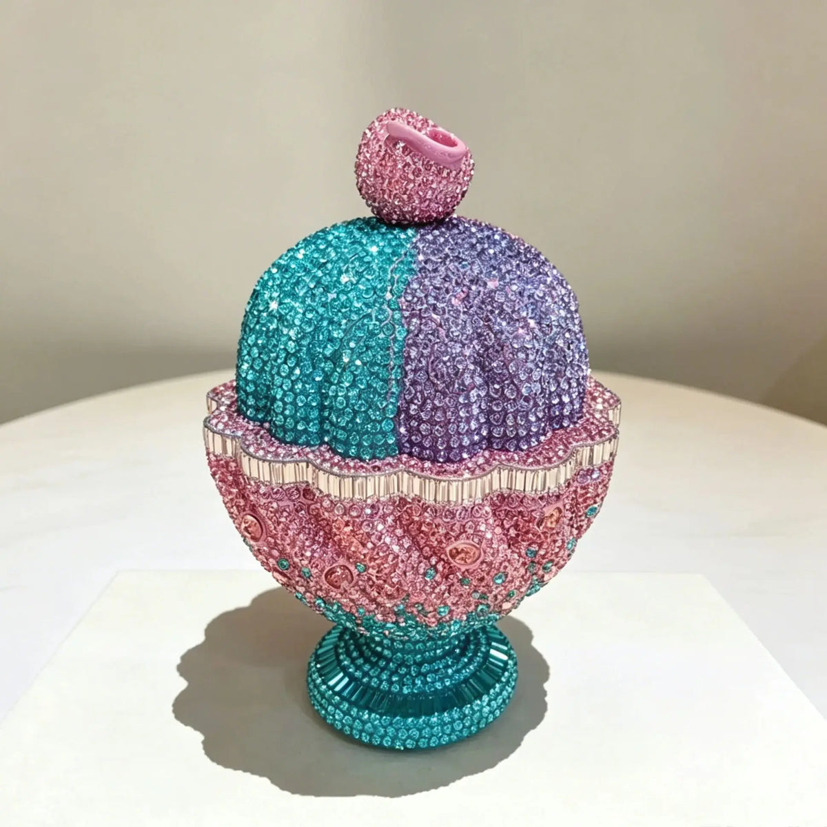 Bolsa Clutch Helado de Cristales | Bolsa de Fiesta y Noche