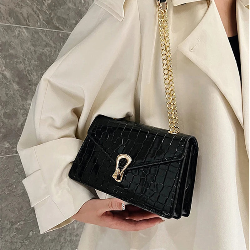 Bolsa Croco Luxe Chain
