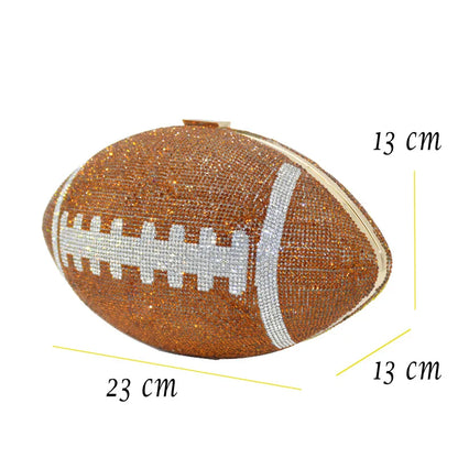 Bolsa Clutch Balón de Cristales | Bolsa de Fiesta Elegante