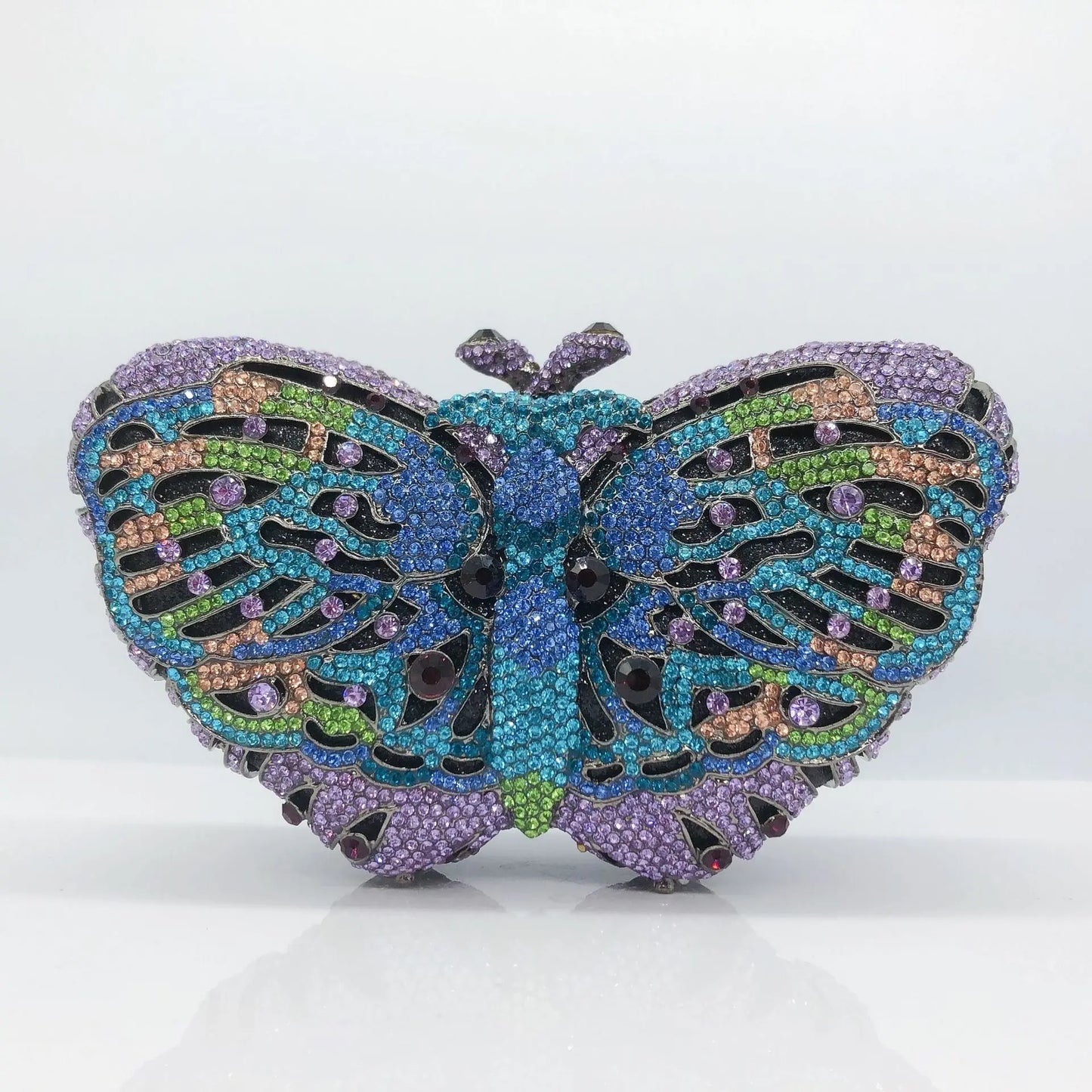 Bolsa Clutch Mariposa de Cristales | Bolsa de Fiesta Elegante