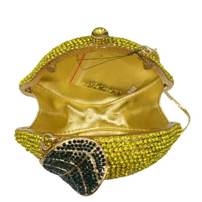 Bolsa Clutch Limón de Cristales | Bolsa de Fiesta y Noche