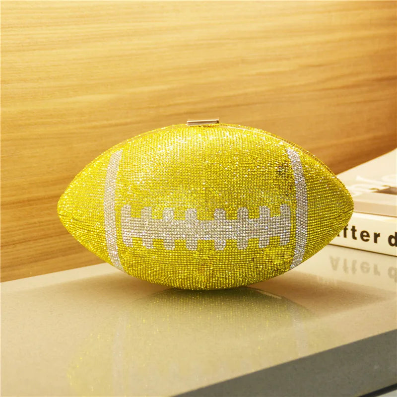 Bolsa Clutch Balón de Cristales | Bolsa de Fiesta Elegante