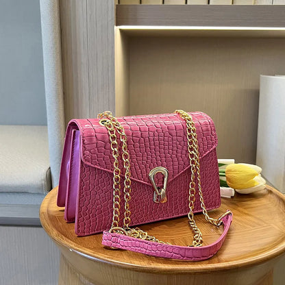 Bolsa Croco Luxe Chain