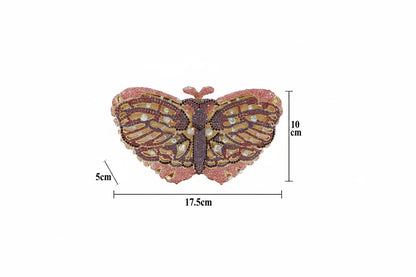 Bolsa Clutch Mariposa de Cristales | Bolsa de Fiesta Elegante