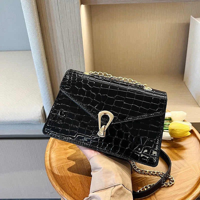 Bolsa Croco Luxe Chain