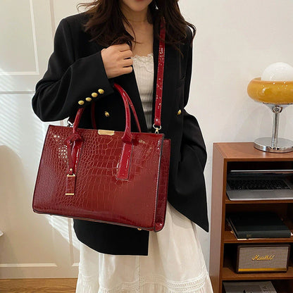 BOLSA Croco Structured Tote