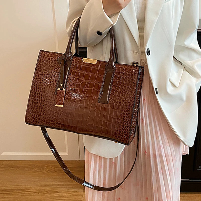 BOLSA Croco Structured Tote