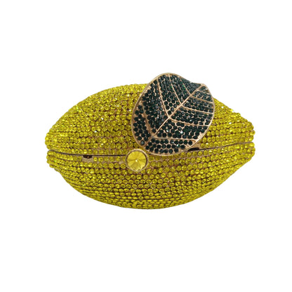 Bolsa Clutch Limón de Cristales | Bolsa de Fiesta y Noche