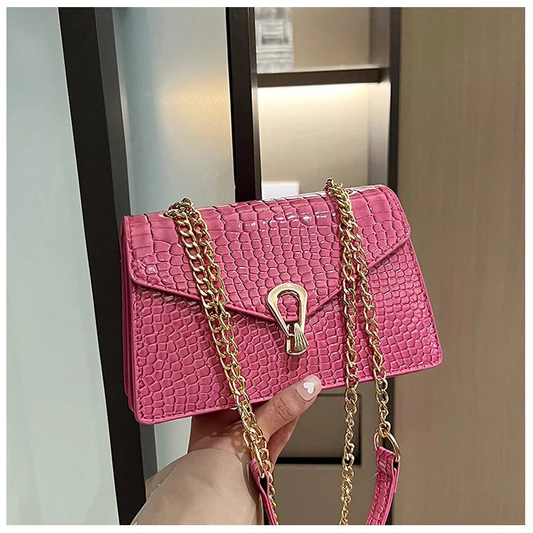 Bolsa Croco Luxe Chain
