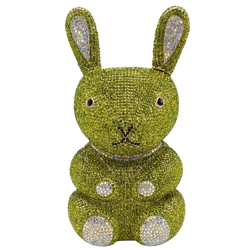 Bolsa Clutch Conejo de Cristales | Bolsa de Fiesta y Noche