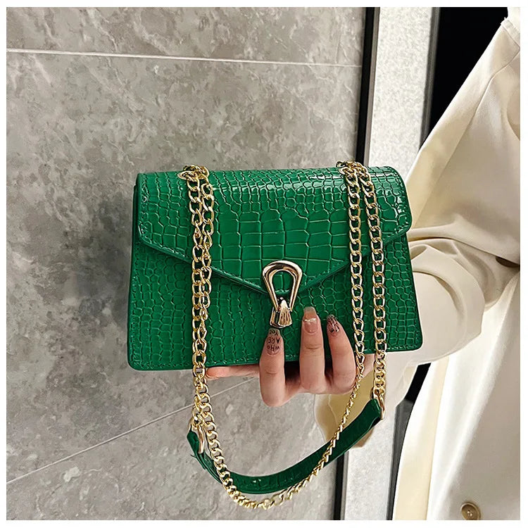 Bolsa Croco Luxe Chain