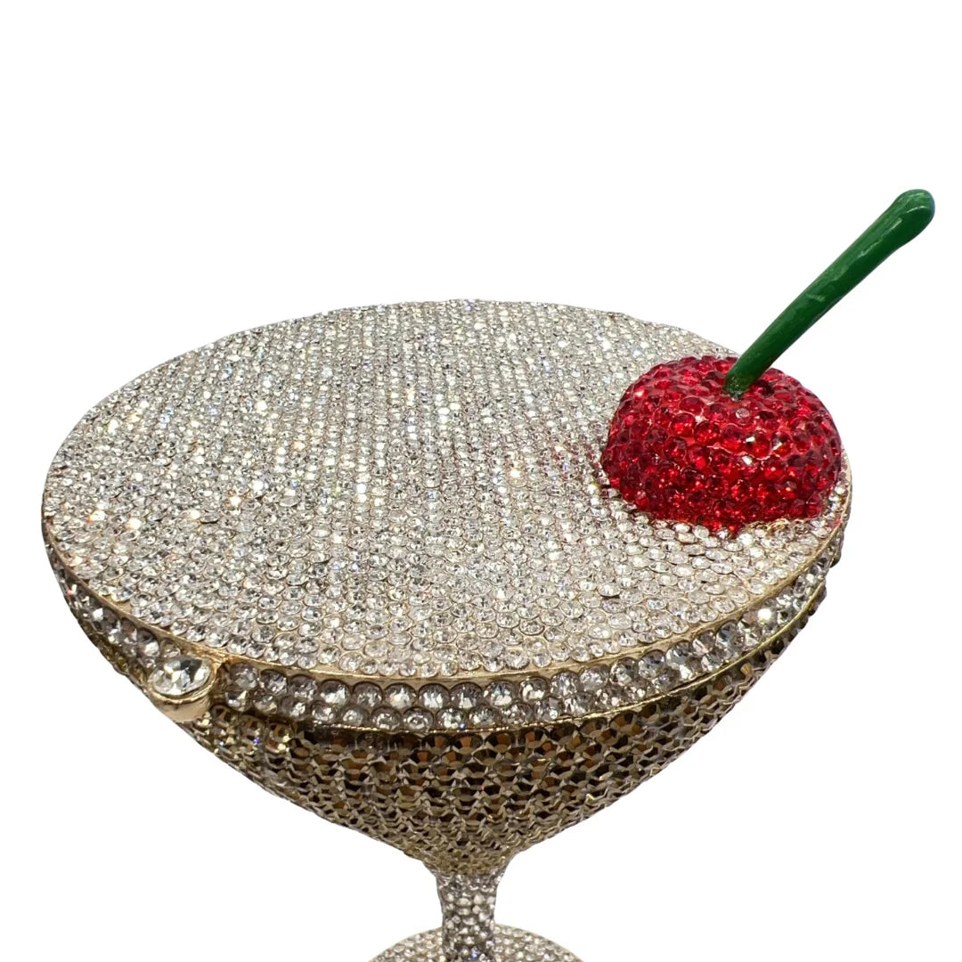 Bolsa Clutch Martini de Cristales | Bolsa de Fiesta y Noche