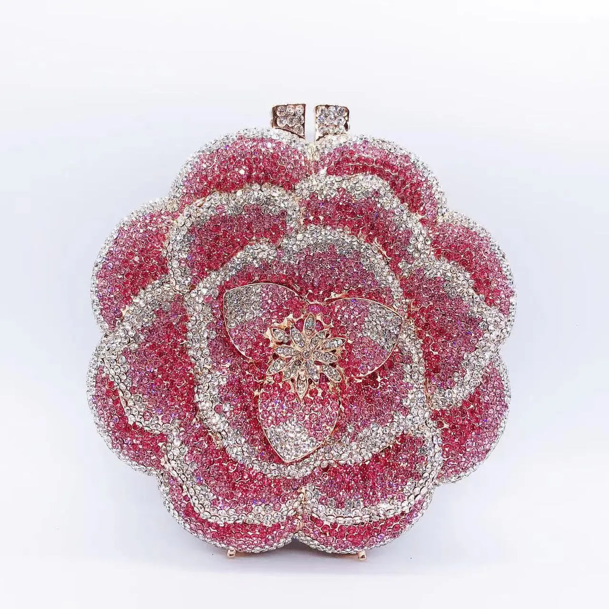 Bolsa Clutch Flor de Cristales | Bolsa de Fiesta Elegante