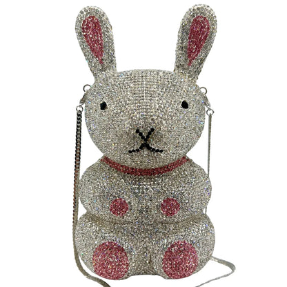Bolsa Clutch Conejo de Cristales | Bolsa de Fiesta y Noche