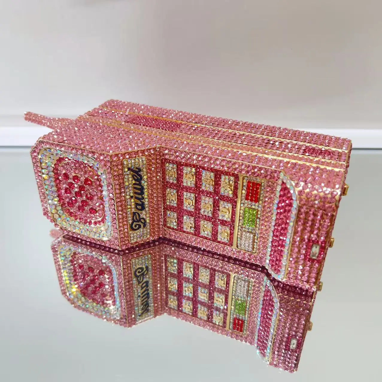 Bolsa Clutch Teléfono Retro de Cristales | Bolsa de Fiesta y Noche