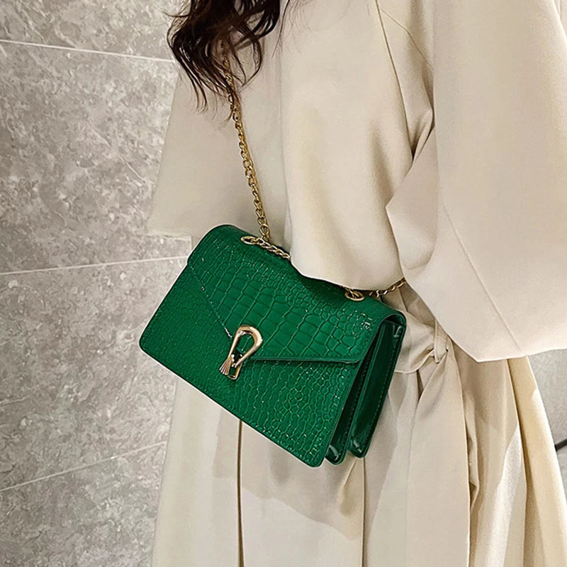 Bolsa Croco Luxe Chain