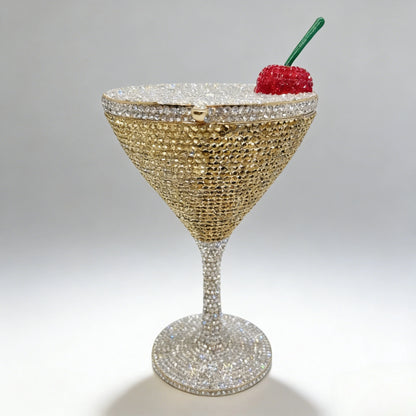 Bolsa Clutch Martini de Cristales | Bolsa de Fiesta y Noche