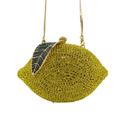 Bolsa Clutch Limón de Cristales | Bolsa de Fiesta y Noche