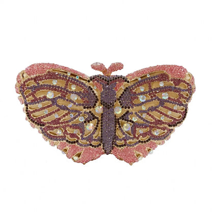 Bolsa Clutch Mariposa de Cristales | Bolsa de Fiesta Elegante