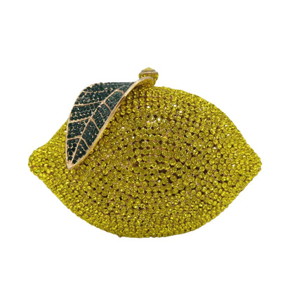 Bolsa Clutch Limón de Cristales | Bolsa de Fiesta y Noche